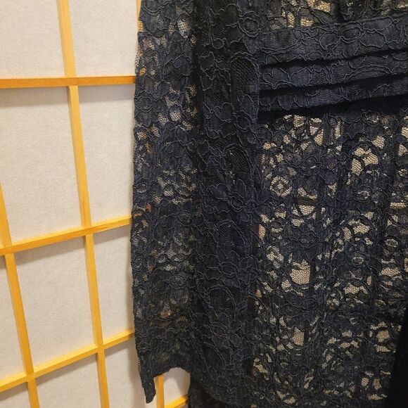 Susan Graver Womens Sheer Blue Lace Duster Jacket Sz PM NWT - Picture 5 of 10